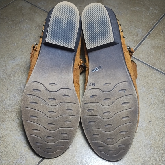 White Mountain Womens Brown Zip Up Leather Ankle Boots Size 7W - Picture 7 of 7